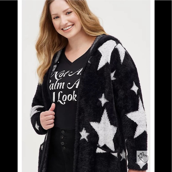 Torrid ⭐️ Star ⭐️ Cardigan with Hood - Picture 2 of 5